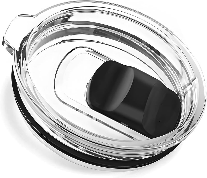 10 oz Magnetic Slider Replacement Mug Lid Compatible with Ember First and Second Generation Mugs,Splash-Proof, Black/Clear